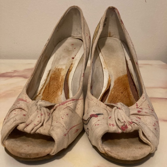 Handpainted canvas wedge sandals- Aliens - Picture 8 of 8